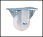 Clarke White Nylon Castor Wheels Fixed / Swivel / Swivel & Brake (50mm - 100mm) - Code 4200033