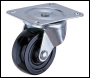 Clarke Rubber Castor Wheels Fixed / Swivel / Swivel & Brake (50mm - 100mm) - Code 4200071