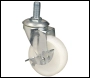 Clarke ML244-A White Polypropylene 63mm Threaded Castor Swivel/Swivel & Brake - Code 4200261