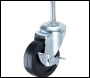 Clarke Rubber Threaded Castor Wheels Swivel / Swivel & Brake (50mm - 100mm) - Code 4200292
