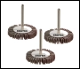 Clarke 3 Pack 3mm Shank Flap Wheels 32x5x3mm - Assorted Grit  - Code 6502422