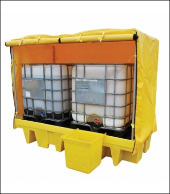 Clearspill Covered IBC Double Sump Pallet - BB2C