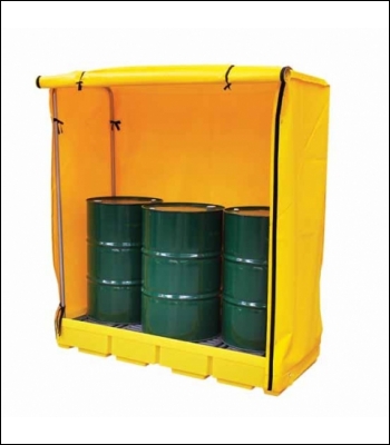 Clearspill Three Drum Covered Spill Pallet - BP3C