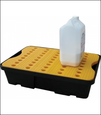 Clearspill 20 Ltr Spill Tray With Grid - ST1-20-YE-BK
