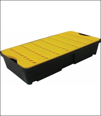 Clearspill 30 Ltr Spill Tray With Grid - ST1-30-YE-BK