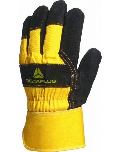 DeltaPlus COWHIDE LEATHER DOCKER GL - C128 - Black/Yellow - T015 - Size 10