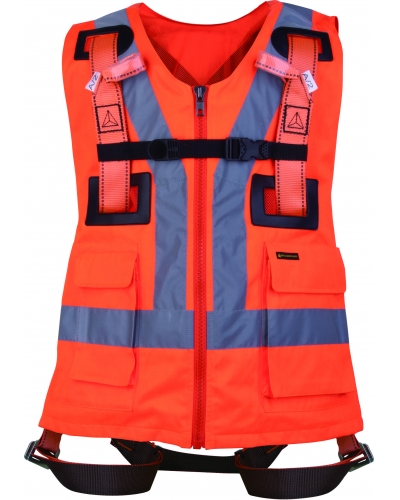 DeltaPlus VEST HV HARNESS HAR12GILJAGT - C085 - Fluorescent Yellow - T157 - Size L