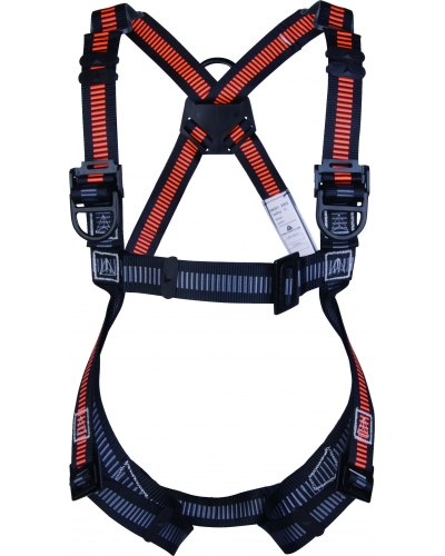 DeltaPlus 3PTS FULL BODY HARNESS HA023 - C129 - Black/Orange-coloured - T157 - Size L