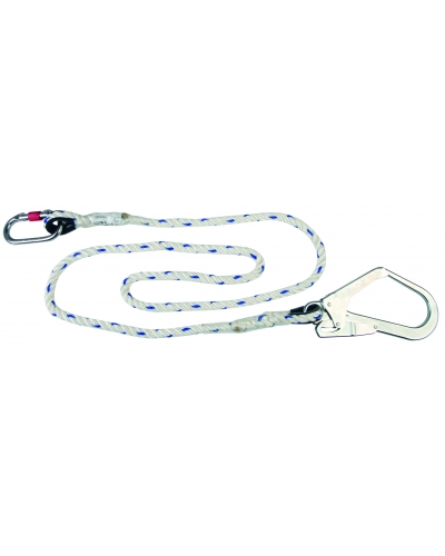 DeltaPlus ROPE LANYARD 1 AM002+1 AM022 - C018 - White/Blue