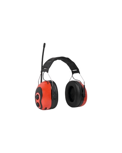 DeltaPlus PIT-RADIO HEARING PROTECTOR - C131 - Black/Red - T149 - Size AJUSTABLE