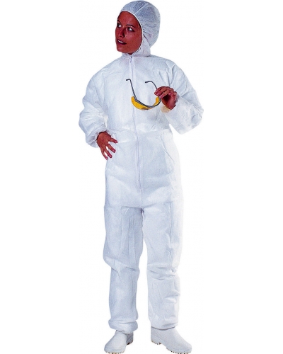 DeltaPlus WHITE POLYPRO HOOD OVERALL  - C014 - White
