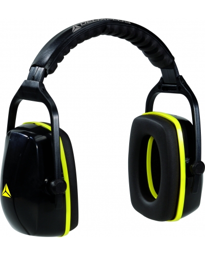 DeltaPlus BLACK SAKHIR HEARING PROTECTOR - C128 - Black/Yellow - T149 - Size AJUSTABLE
