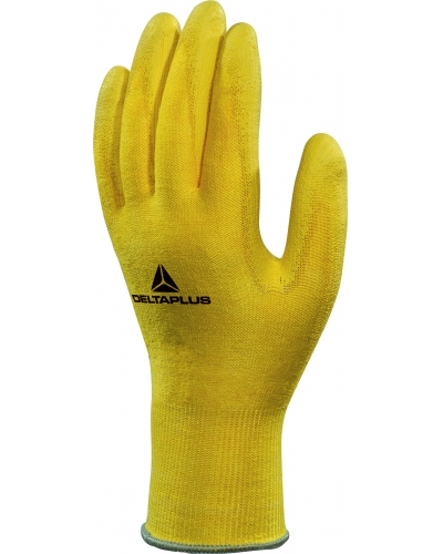 DeltaPlus YELLOW HPPE GLOVE PU COAT  - C084 - Yellow