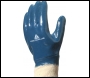 DeltaPlus COTTON SUPPORTED NITRILE GL  - C047 - Blue - T015 - Size 10