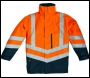 DeltaPlus ORANGE/BLUE OPTIMUM PARKA  - C137 - Fluorescent Orange / Navy Blue