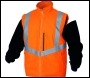 DeltaPlus ORANGE/BLUE OPTIMUM PARKA  - C137 - Fluorescent Orange / Navy Blue