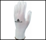 DeltaPlus WHITE PA/PU PALM KNIT GLOVE - C014 - White