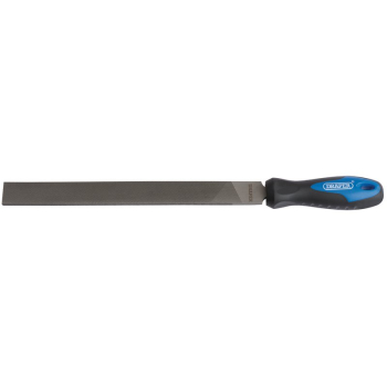 Draper 8106B Soft Grip Engineers Hand File and Handle, 250mm - Code: 00007 - Pack Qty 1