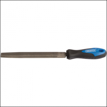 Draper 8106B Soft Grip Engineers Half Round File and Handle, 150mm - Code: 00009 - Pack Qty 1