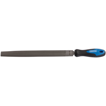 Draper 8106B Soft Grip Engineers Half Round File and Handle, 300mm - Code: 00011 - Pack Qty 1