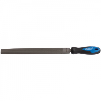Draper 8106B Soft Grip Engineer's Half Round File and Handle, 300mm - Code: 00011 - Pack Qty 1