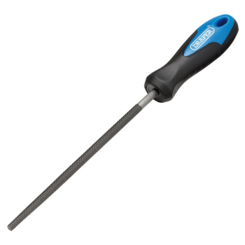 Draper 8106B Soft Grip Engineers Round File and Handle, 150mm - Code: 00012 - Pack Qty 1