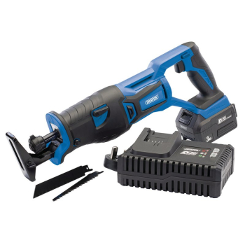 Draper D20RS28SET D20 20V Brushless Reciprocating Saw, 1 x 3.0Ah Battery, 1 x Fast Charger - Code: 00593 - Pack Qty 1