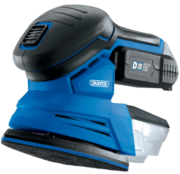 Draper D20TBS135SET D20 20V Tri-Base Detail Sander, 1 x 2.0Ah Battery, 1 x Charger - Code: 00608 - Pack Qty 1