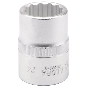 Draper 770-S 24 Elora Bi-Hexagon Socket, 3/4 inch  Sq. Dr., 24mm - Code: 00723 - Pack Qty 1
