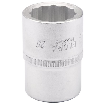 Draper 770-S 25 Elora Bi-Hexagon Socket, 3/4 inch  Sq. Dr., 25mm - Code: 00731 - Pack Qty 1