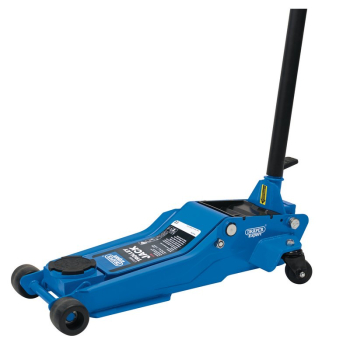 Draper TJ3-E Draper Expert Professional Low Profile Garage Trolley Jack, 3 Tonne, Blue - Code: 01106 - Pack Qty 1