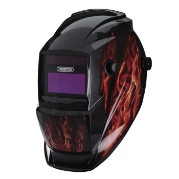 Draper WHVS-RF Auto-Darkening Welding Helmet, Red Flames - Code: 02513 - Pack Qty 1