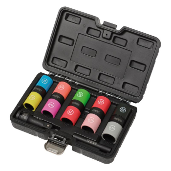 Draper DEWNSS - 7PCS Double Ended Wheel Nut Socket Set, 1/2 inch  Sq. Dr. (7 Piece) - Code: 02744 - Pack Qty 1