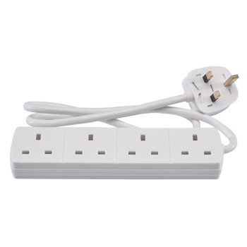 Draper EL4/1M 4 Way Extension Lead, 1m - Discontinued - Code: 02910 - Pack Qty 1