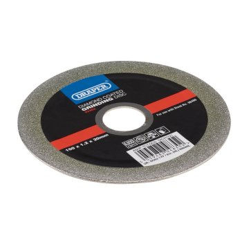 Draper ASHP-TCT-DCD Diamond-Coated Grinding Disc, 100 x 1.2 x 20mm - Code: 03352 - Pack Qty 1