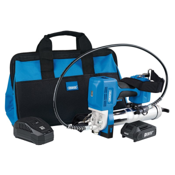Draper D20GGKIT D20 20V Grease Gun Kit, 1 x 2.0Ah Battery, 1 x Charger (3 Piece) - Code: 03359 - Pack Qty 1