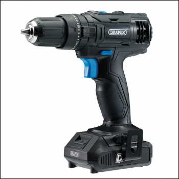 Draper D20ECD28SET D20 20V Combi Drill Kit, 1 x 2.0Ah Battery, 1 x Charger (13 Piece) - Discontinued - Code: 03509 - Pack Qty 1