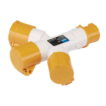 Draper 110VSSP16 110V 3-Way Splitter, 16A - Code: 03712 - Pack Qty 1