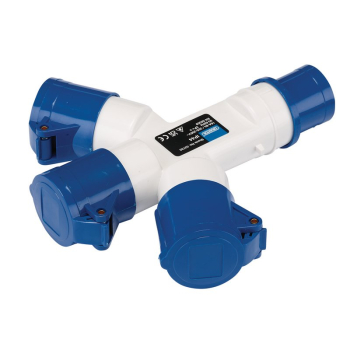 Draper 230VSSP16 230V 3-Way Splitter, 16A - Code: 03720 - Pack Qty 1