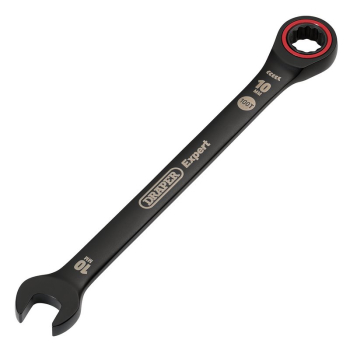 Draper 8241MM/BK Draper Expert HI-TORQ® Metric Ratchet Combination Spanner, 10mm, Black - Code: 03881 - Pack Qty 1