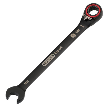 Draper 8241RMM/BK Draper Expert HI-TORQ®  Metric Reversible Ratchet Combination Spanner, 8mm, Black - Code: 03898 - Pack Qty 1
