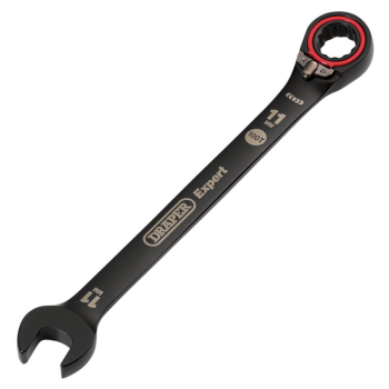 Draper 8241RMM/BK Draper Expert HI-TORQ®  Metric Reversible Ratchet Combination Spanner, 11mm, Black - Code: 03901 - Pack Qty 1