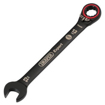 Draper 8241RMM/BK Draper Expert HI-TORQ®  Metric Reversible Ratchet Combination Spanner, 13mm, Black - Code: 03903 - Pack Qty 1
