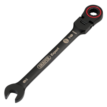 Draper 8241FMM/BK Draper Expert HI-TORQ® Metric Flexible Head Ratchet Combination Spanner, 9mm, Black - Code: 03915 - Pack Qty 1