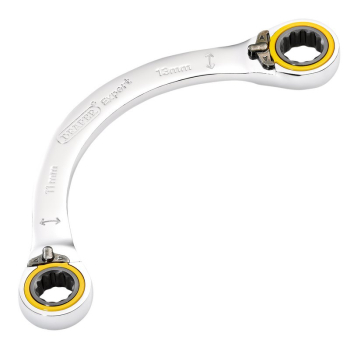 Draper 8242RMM Draper Expert HI-TORQ® Double Ring Ratchet Half Moon Spanner, 11 x 13mm - Code: 03934 - Pack Qty 1