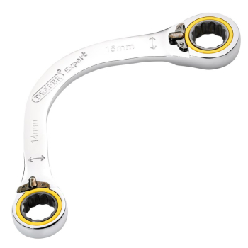 Draper 8242RMM Draper Expert HI-TORQ® Double Ring Ratchet Half Moon Spanner, 14 x 16mm - Code: 03935 - Pack Qty 1