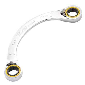 Draper 8242RMM Draper Expert HI-TORQ® Double Ring Ratchet Half Moon Spanner, 15 x 17mm - Code: 03936 - Pack Qty 1