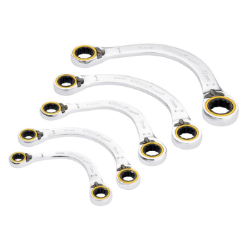 Draper 8242RMM/5 Draper Expert HI-TORQ® Double Ring Ratchet Half Moon Spanner Set (5 Piece) - Code: 03941 - Pack Qty 1