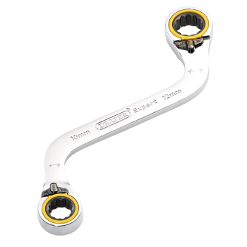 Draper 8243RMM Draper Expert HI-TORQ® Double Ring Ratchet S-Shape Spanner, 10 x 12mm - Code: 03942 - Pack Qty 1
