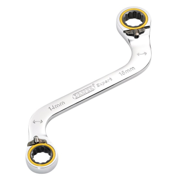 Draper 8243RMM Draper Expert HI-TORQ® Double Ring Ratchet S-Shape Spanner, 14 x 16mm - Code: 03944 - Pack Qty 1